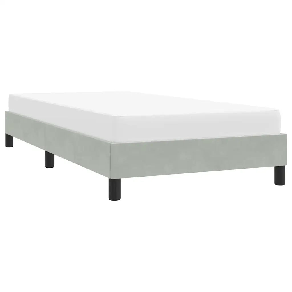 Giroletto senza Materasso Grigio Chiaro 80x220 cm Velluto 4101379