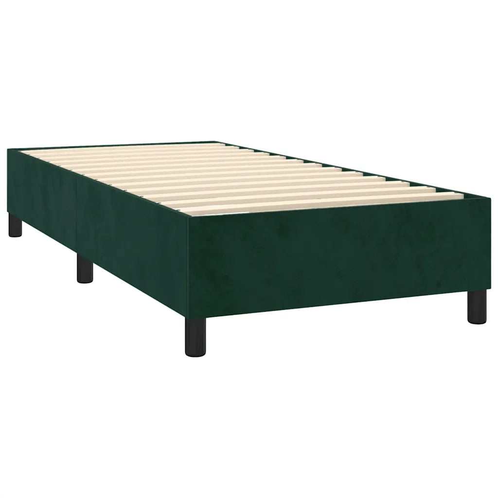 Giroletto a Molle con Materasso Verde Scuro 100x200 cm Velluto 3143130