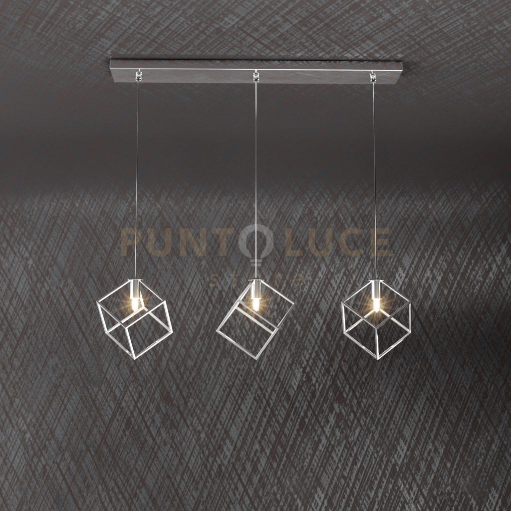 FRAME SOSPENSIONE RETTANGOLARE 3 LUCI 1125-S3 R