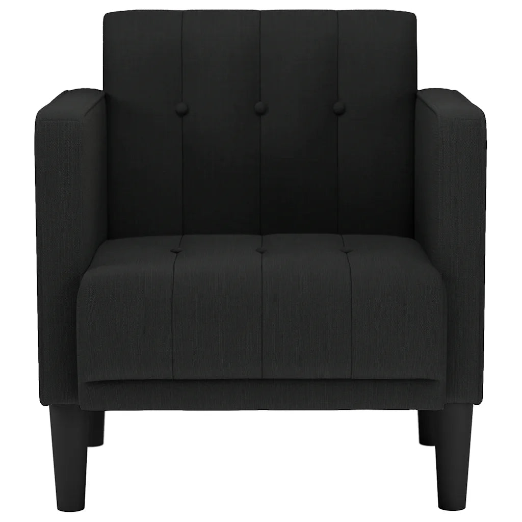 Divano Sedia con Braccioli Nero 53 cm in Tessuto 4100545