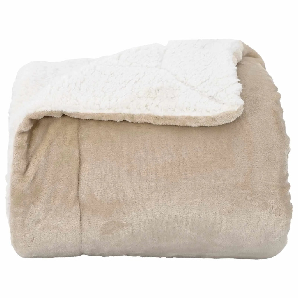 Coperta Beige 240 x 270 cm Panno 42016976