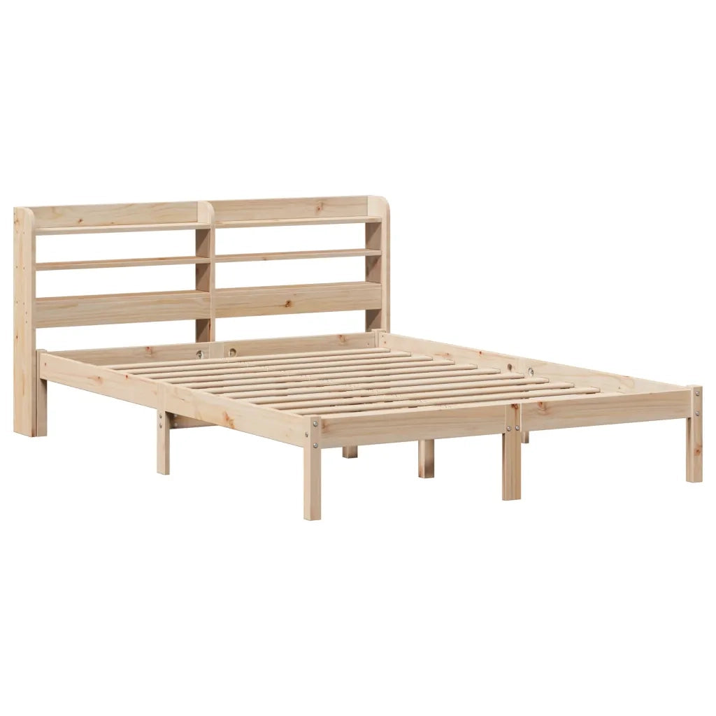 Letto senza Materasso-Struttura Letto 160x200 cm in Legno Massello di Pino 418658