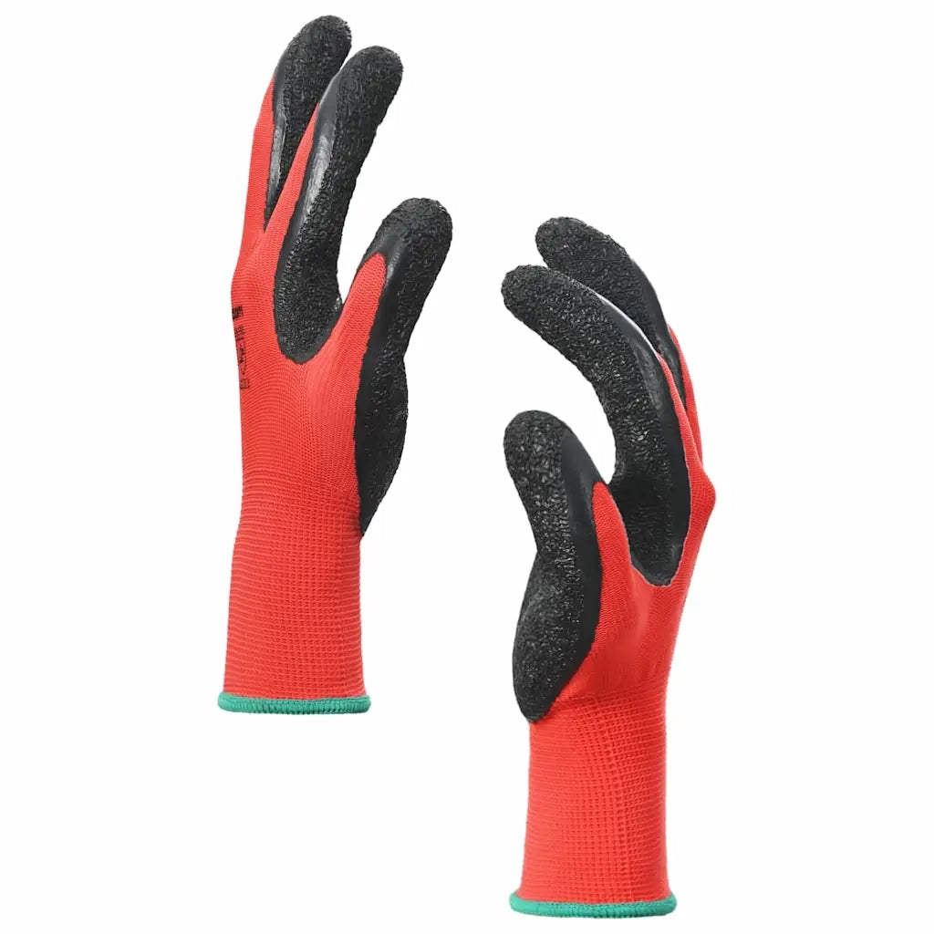 Guanti da Lavoro 24 pcs Rosso e Nero 11 / XXL 42020699