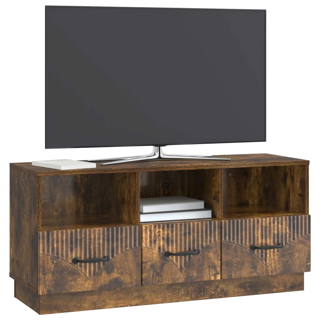 Mobile TV-Credenza per TV Rovere Fumo 102 x 34,5 x 47 cm Legno ingegnerizzato 676897