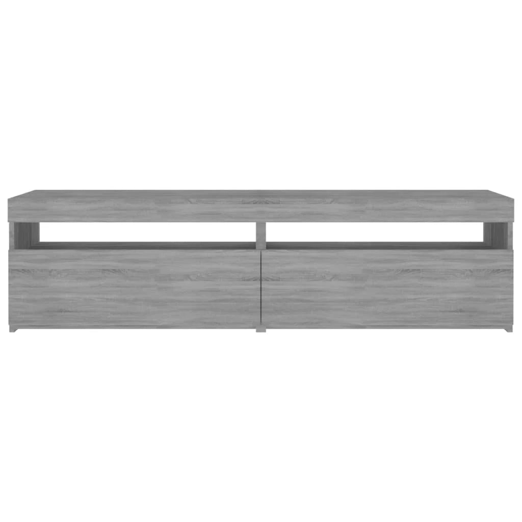 Mobile TV multimediale scaffale TV credenza mobile TV per sala da pranzo soggiorno camera da letto con luci LED 2 pezzi Sonoma 75 x 35 x 40 cm grigio 02_0028885