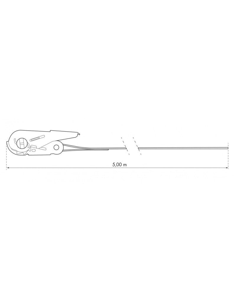 Cinghia di serraggio 5 m con cricchetto, rossa, 25 mm – THIRARD