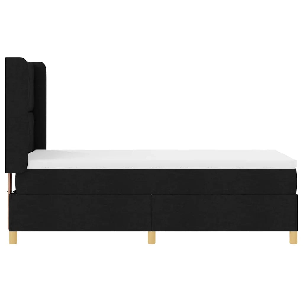 Letto a molle con strisce LED Nero 100 x 200 cm Tessuto 3343744