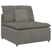 Modulo Centrale Divano Modulare con Cuscini Grigio Chiaro 100cm CFW3307404