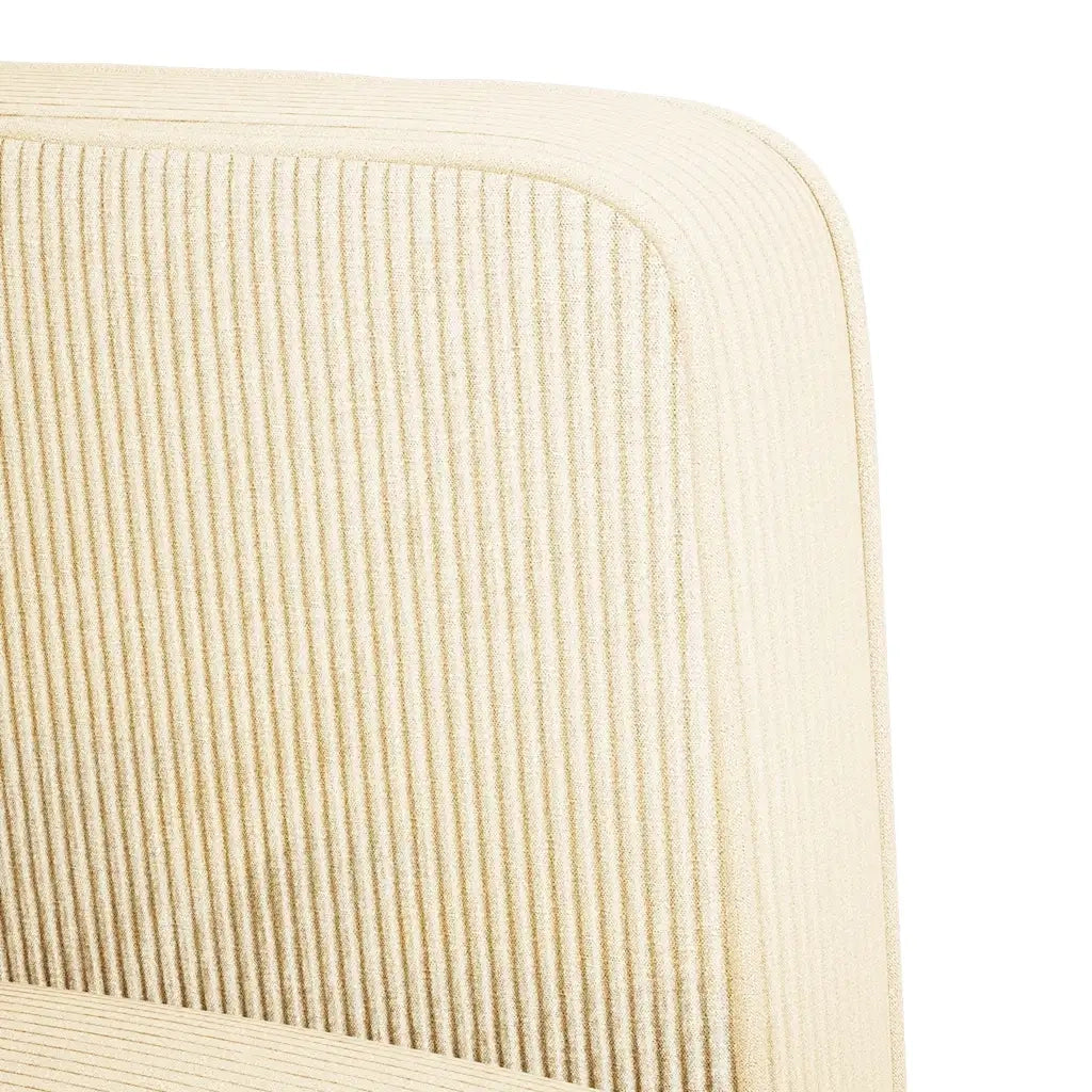 Divano Sedia con Braccioli Crema 54 cm Tessuto a Coste 4100517