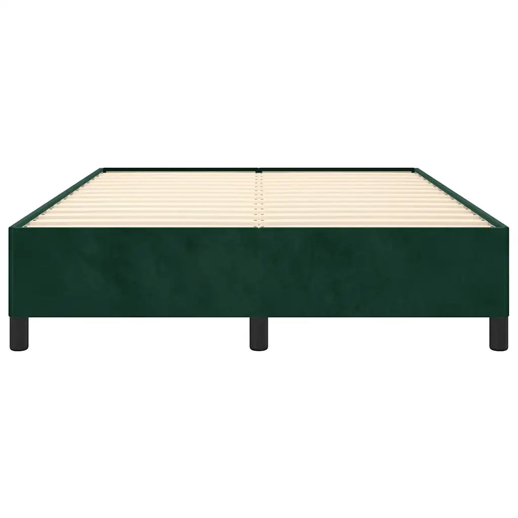Giroletto senza Materasso Verde Scuro 140x200 cm in Velluto 347327