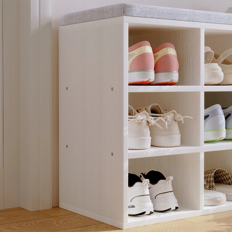 Armadio per scarpe con seduta loft bianco panca ingresso moderno 100 cm
