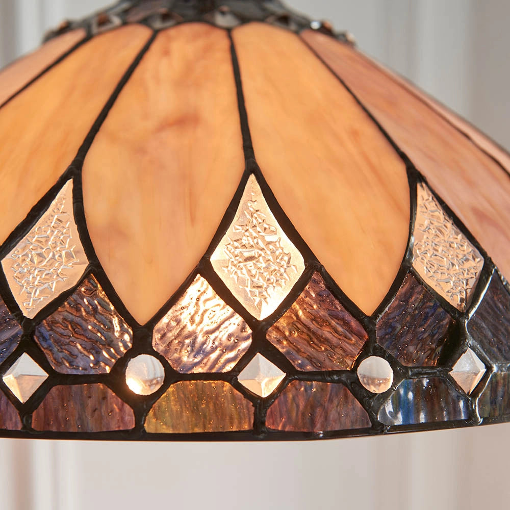 Lampada a sospensione BROOKLYN Tiffany vetro multicolor E27 60W