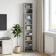 Mobile per CD Grigio Cemento 33 x 23,5 x 175 cm 8012648