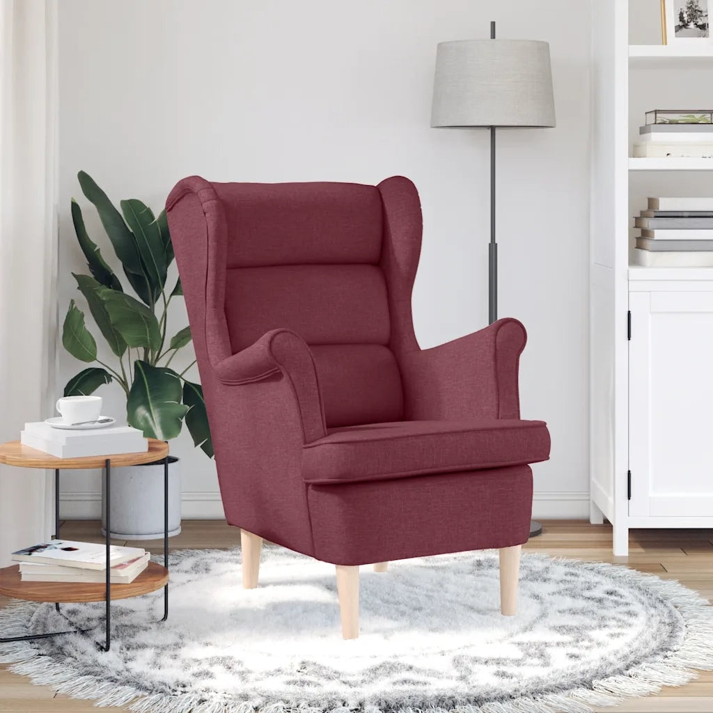 Poltrona Rosso Vino 74x84x100 cm in Tessuto 4016898