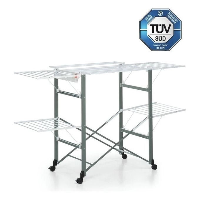 Foppapedretti 9900420016 Gulliver Evo Stendibiancheria pieghevole 27 m con ruote colore Alluminio