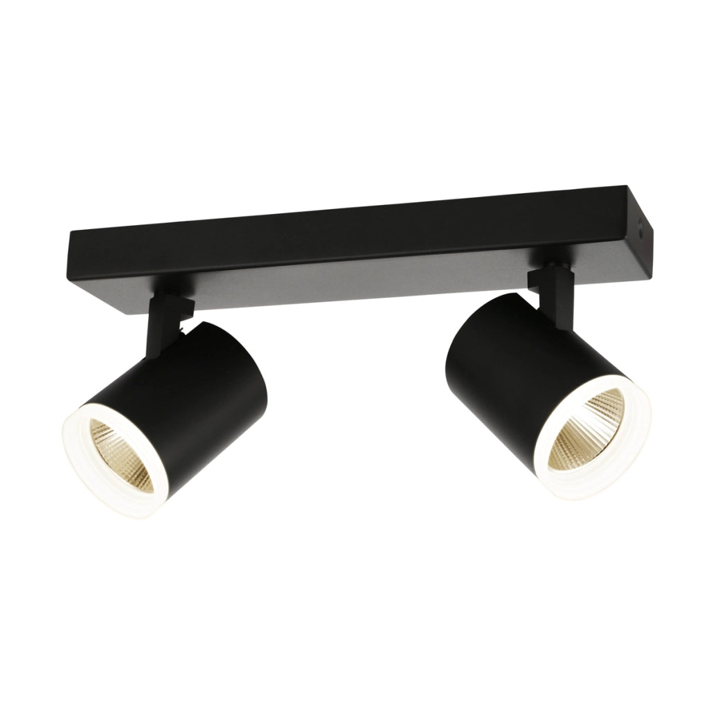 Faretto soffitto moderno doppio nero orientabile LED 10W
