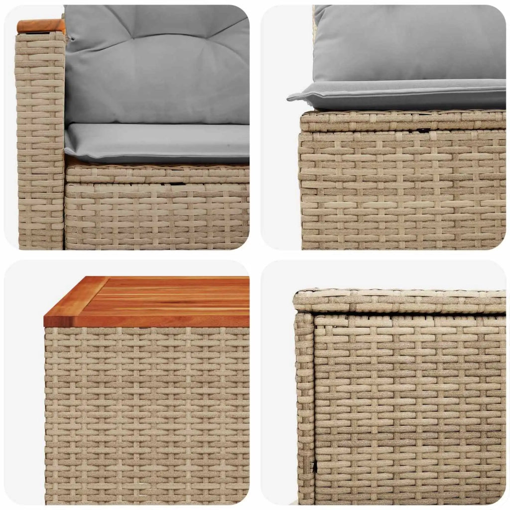 Set di divani 8 pz Beige e Grigio Chiaro 3448603