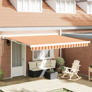 Tenda Retrattile Giallo e Rosso 400 × 300 cm Tessuto e Metallo 3330539