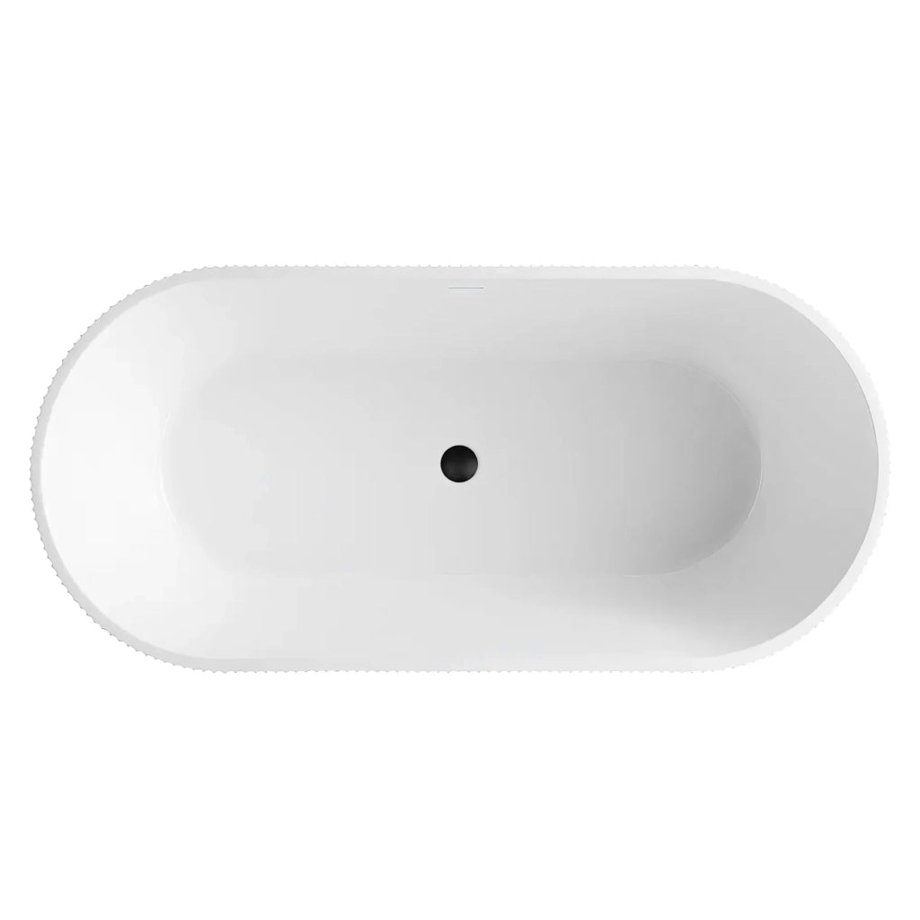 Vasca Da Bagno Freestanding In Acrilico Ofelia 170 Copritappo nero