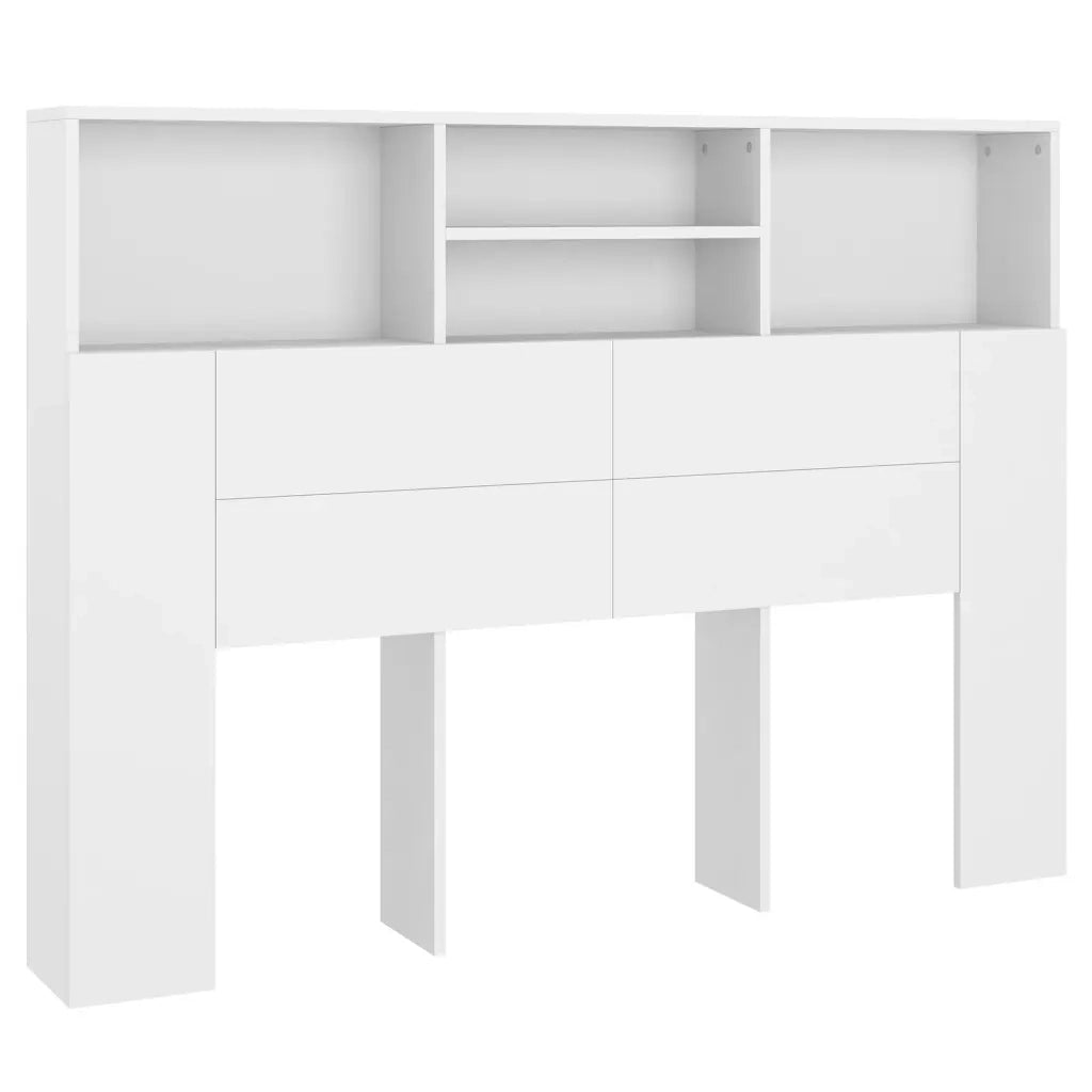 Mobiletto con testiera bianco 140x19x103,5 cm 811862