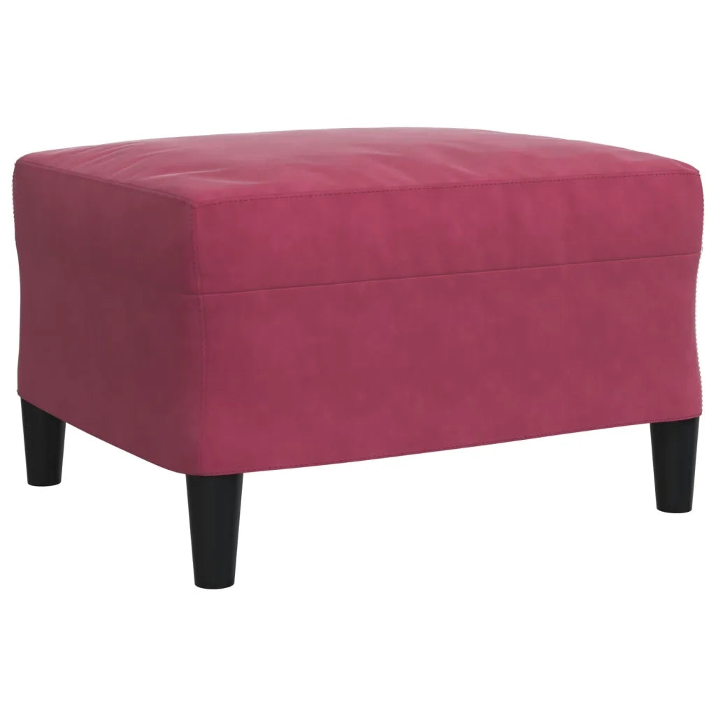 Set di Divani 3 pz con Cuscini e Rinforzi Rosso Vino in Velluto 3278425