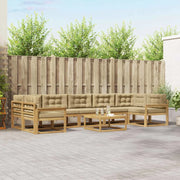 Set di divani da esterno con cuscino 6 pcs Bianco e Beige 3386192