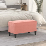 Panca Rosa 70x35x41 cm in Velluto 349400