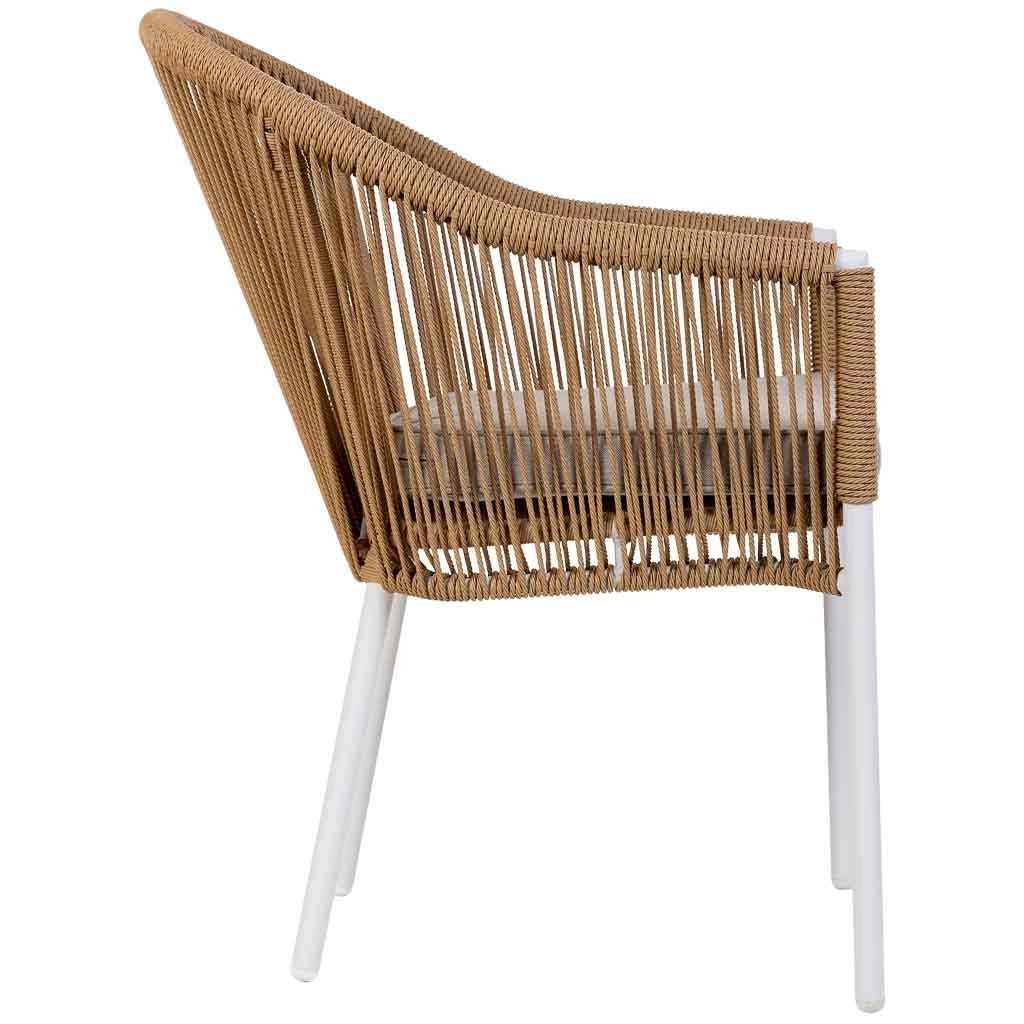 Sedia in rattan sintetico beige 57x63x84,5