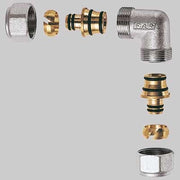 GOMITO DOPPIO CROMATO FAR COMPLETO  1 x 32 x 3     FAR