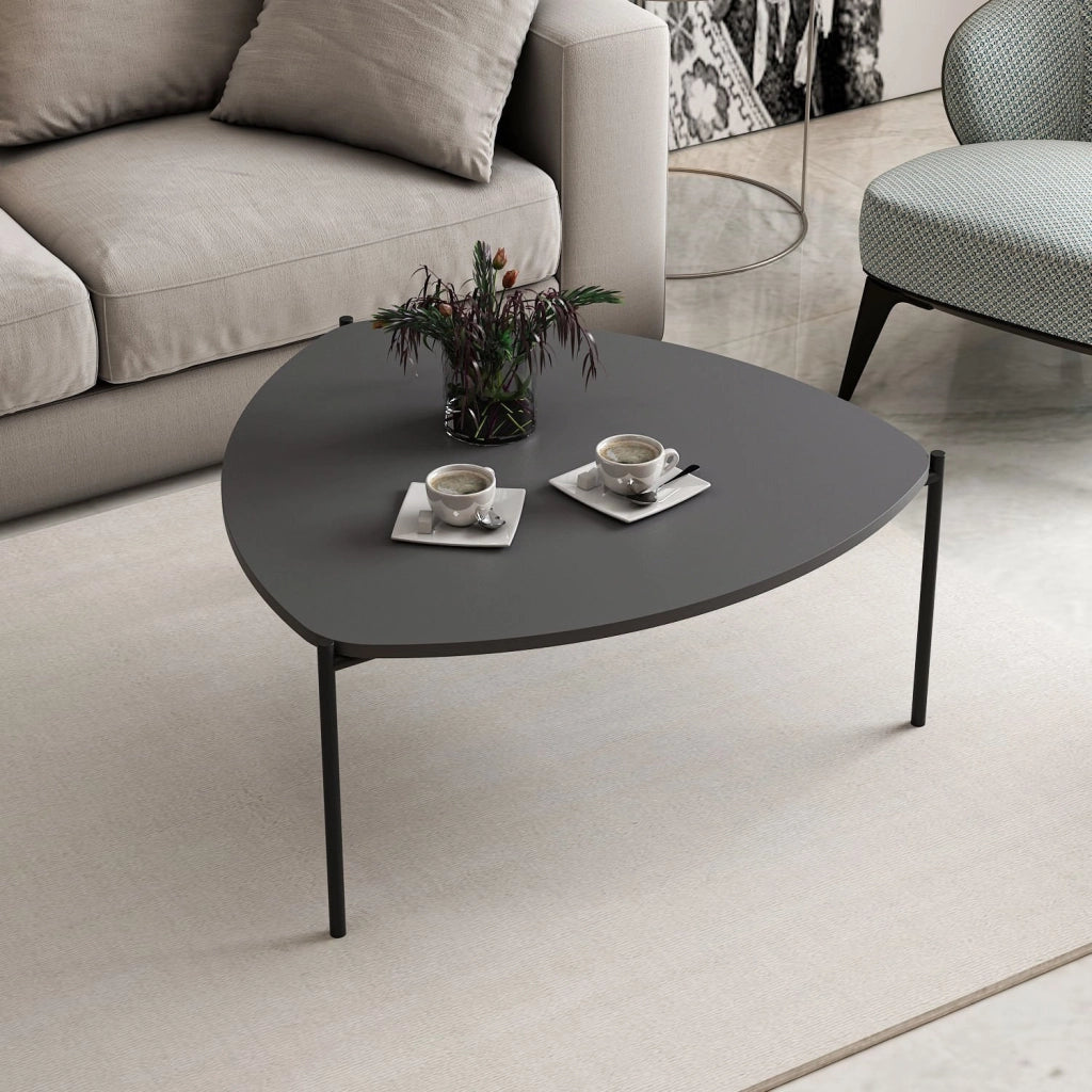 Tavolino in legno "Lenny" - 90 x 89 x 40 cm - Antracite