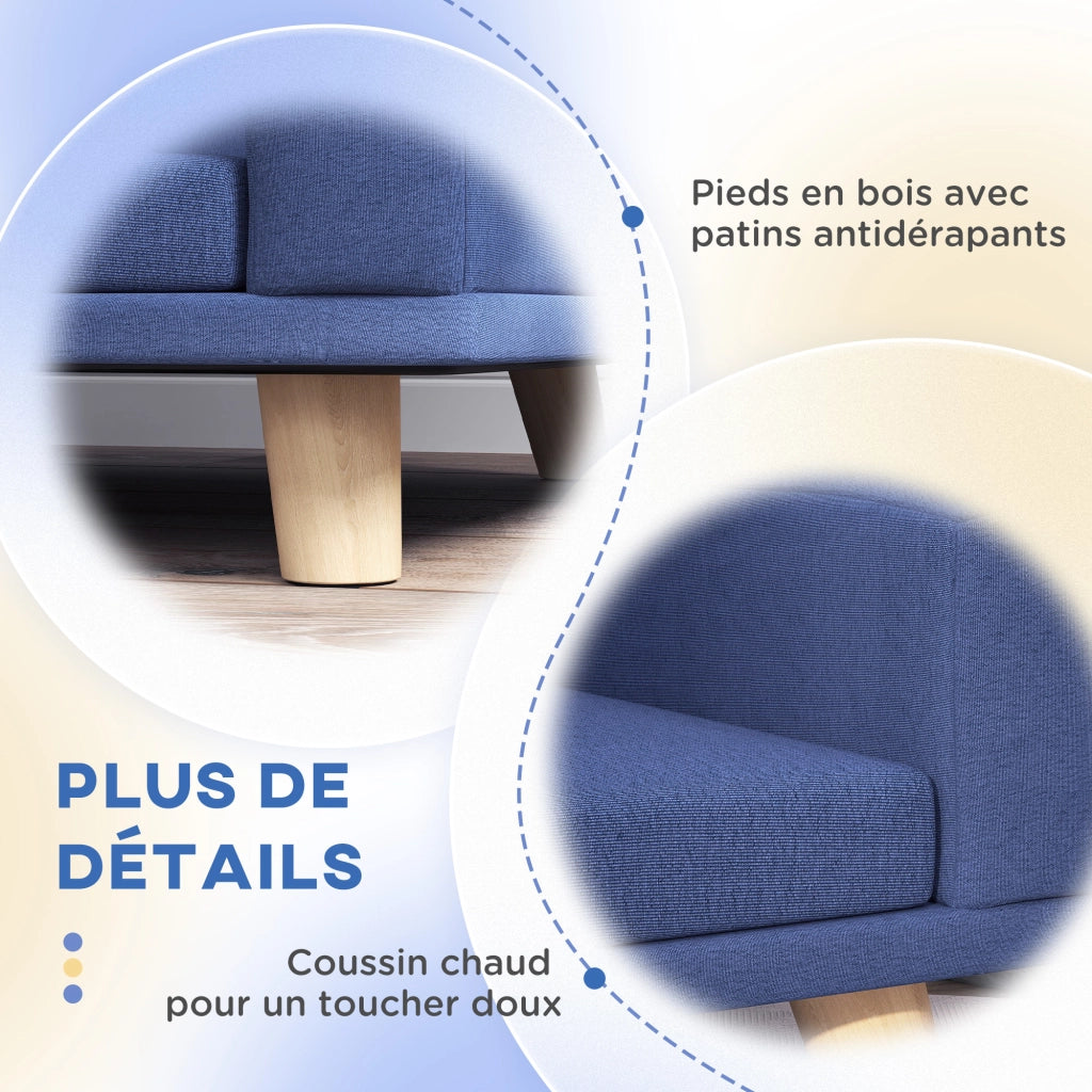 Letto per Cani ¨C Minimal ¨C 98x67x25 cm Blu Tessuto