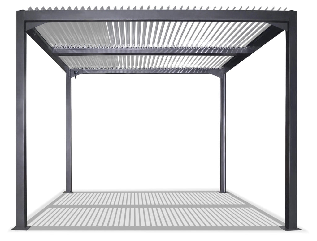 Pergola da Giardino 3x3m in Alluminio Antracite
