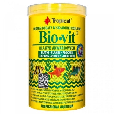 Tropical Bio-vit Flakes - mangime di base vegetale in scaglie Formato: 100 ml