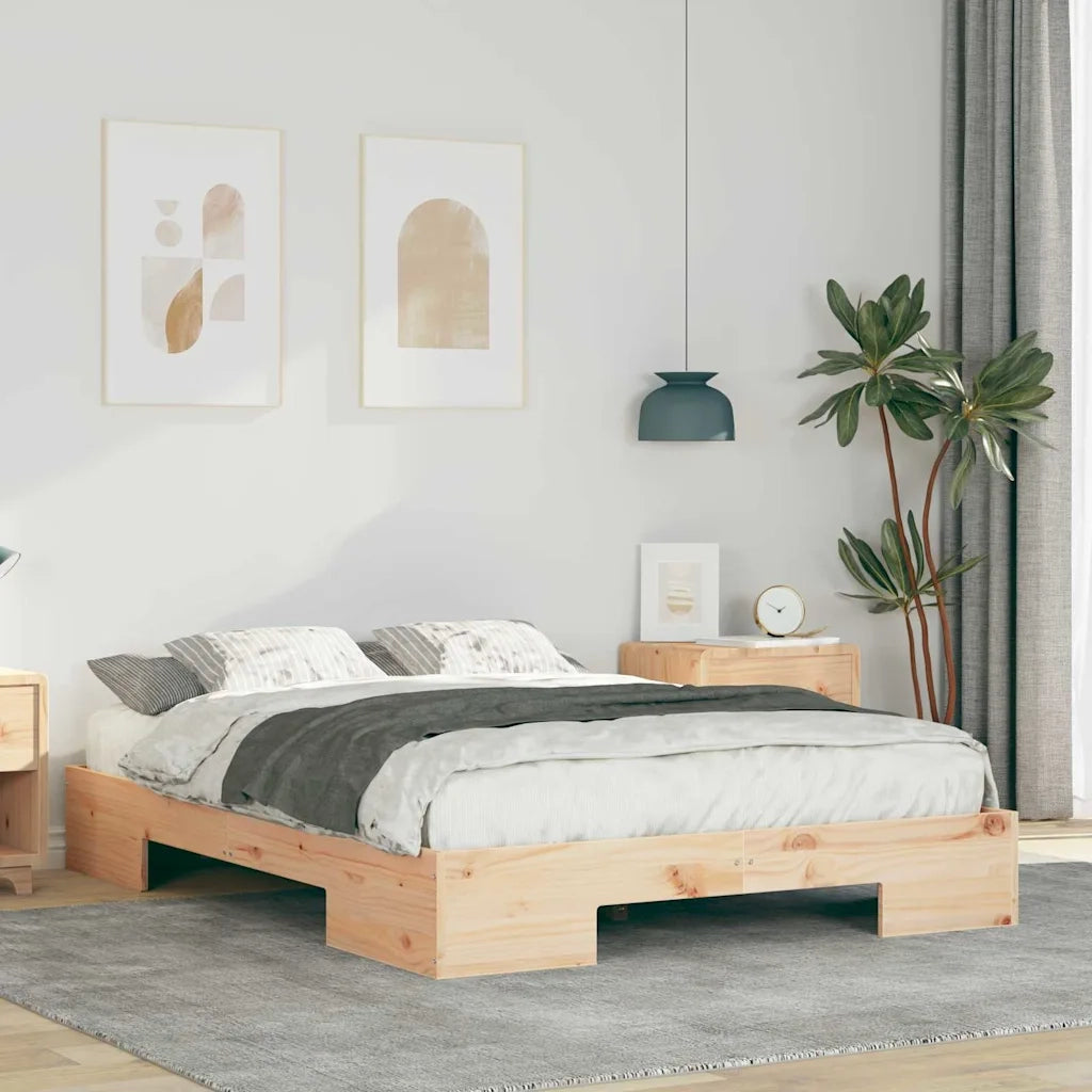 Struttura del letto-Giroletto Marrone 140 x 190 cm 244879