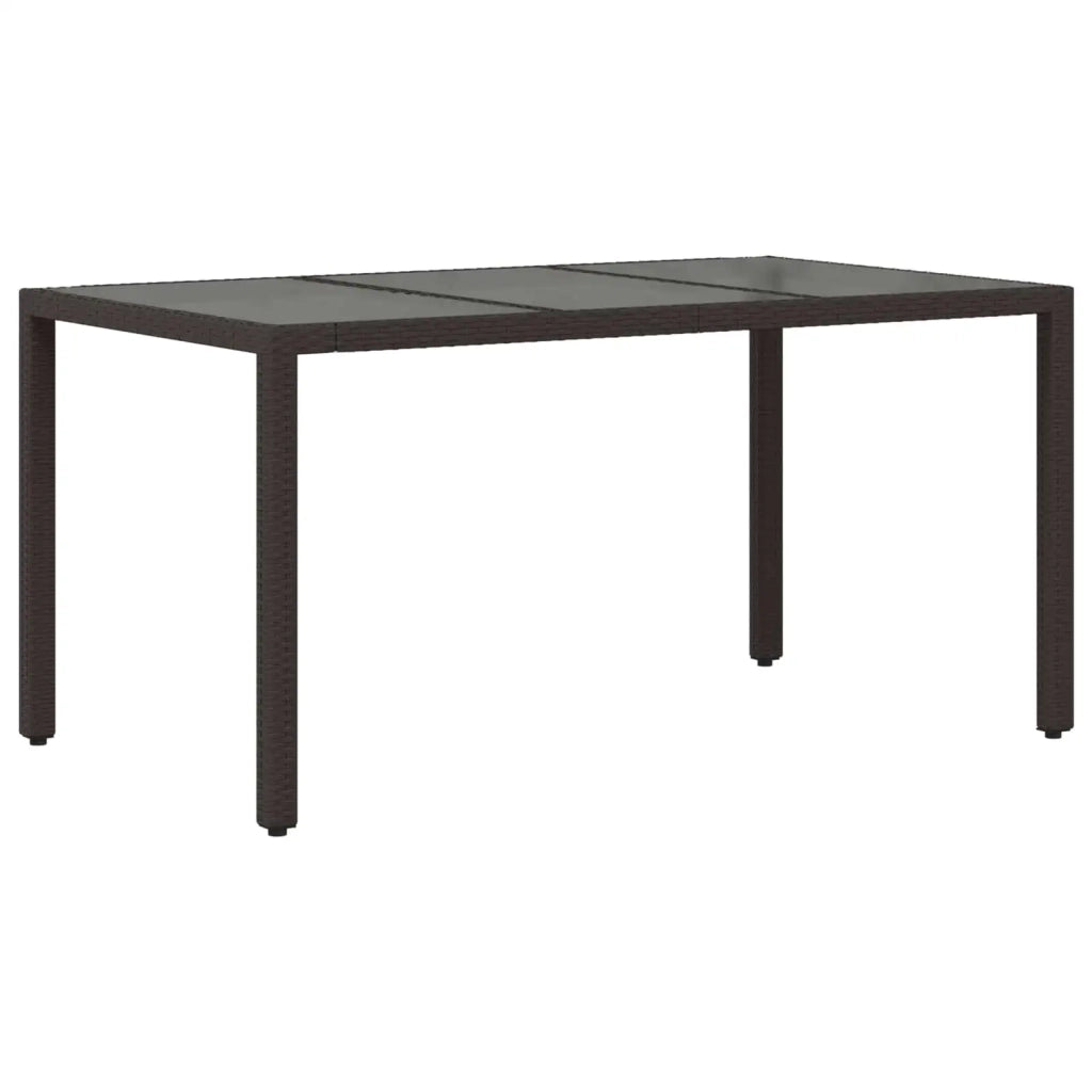 Set da pranzo per esterni 7 pz Nero polyrattan 3448937