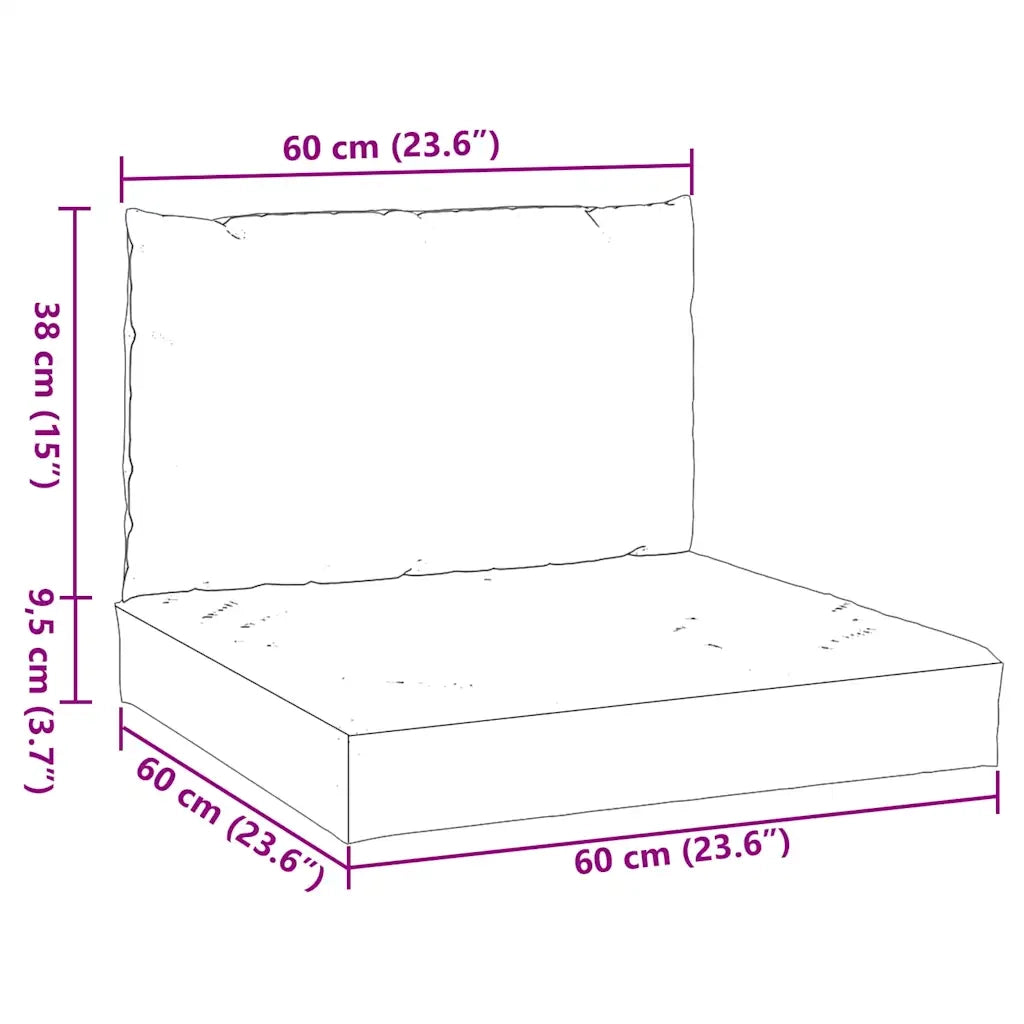 Cuscini per Pallet 2 pz Azzurro in Tessuto Oxford 361758