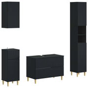 Set di Mobili da Bagno da 4 Pezzi ARNHEM Nero 3417928