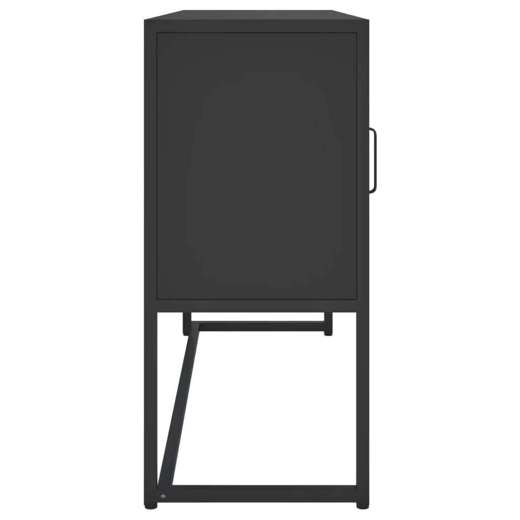 Credenza Nera 105x35x75 cm in Acciaio