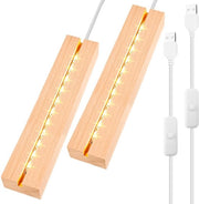 Set di 2 basi per display LED in legno
