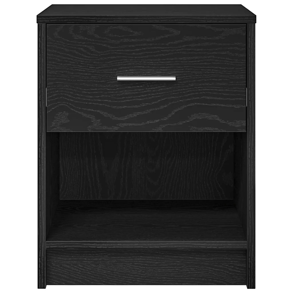 Comodini 2 pz con Cassetto Nero 40x34x50 cm 858770