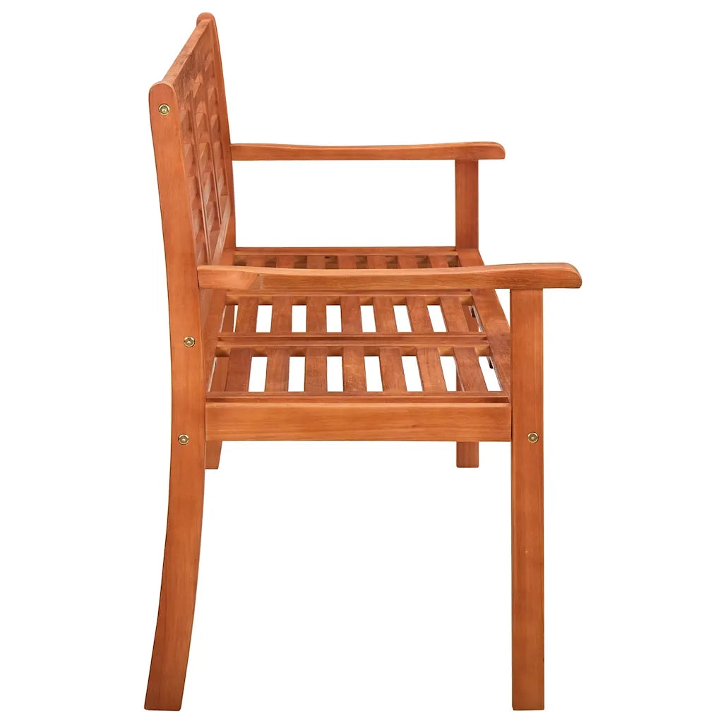 Panchina da Giardino 3 Posti e Cuscino 150cm Massello Eucalipto 3061005