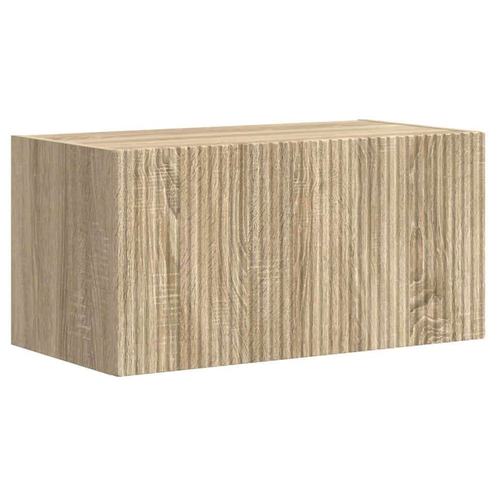 Set mobile TV 4 pz-Credenza per TV Rovere Sonoma Legno multistrato 690543
