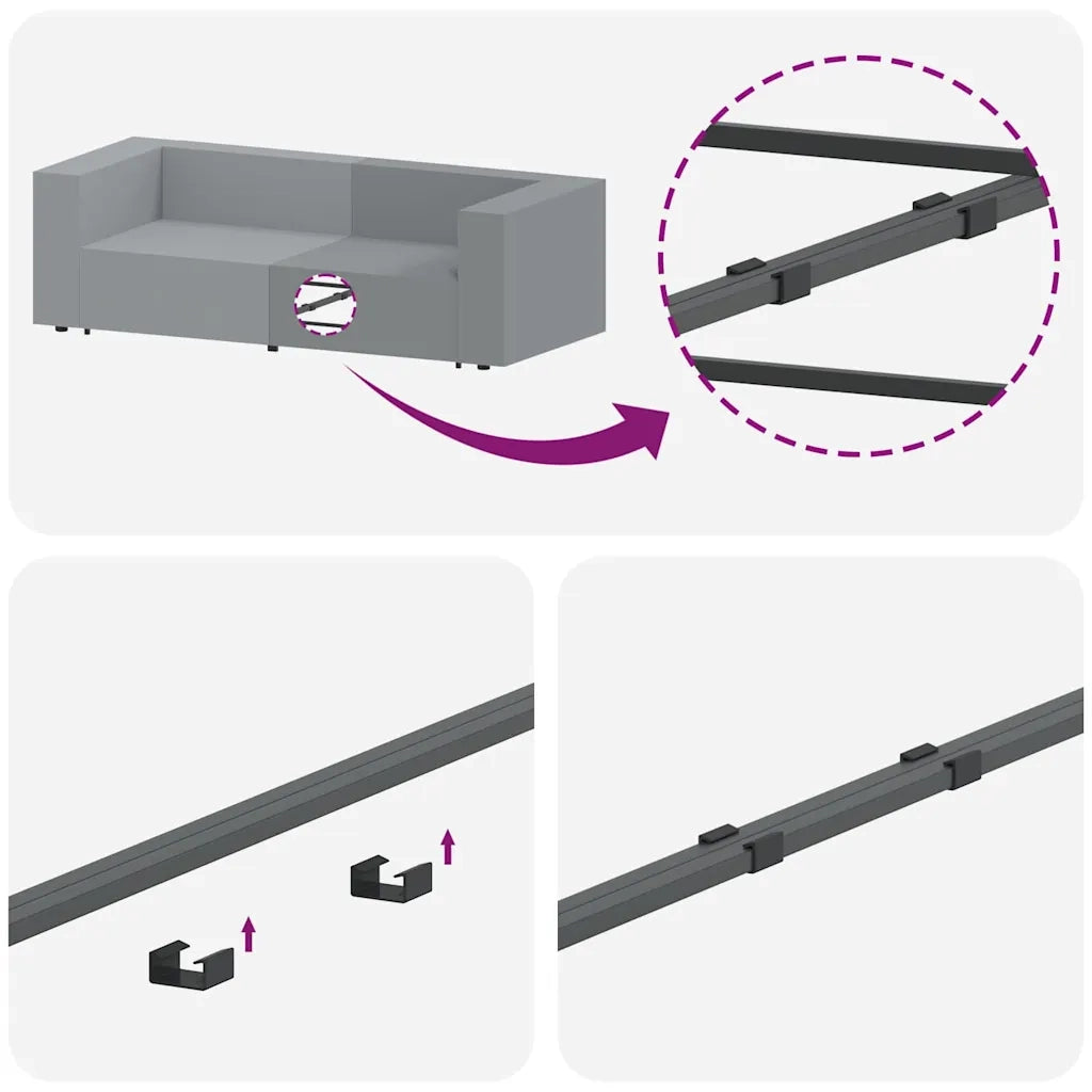 Modulo Angolare Divano Modulare con Cuscini Grigio Scuro 100 cm CFW2020980