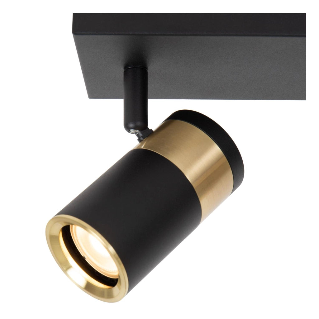 Plafoniera GORIK 3xGU10 nera oro rettangolare Lucide