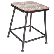 Sgabello in metallo 38x38x45 rosso