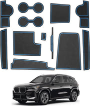 Accessori compatibili con BMW X1 U11 2023 2024 2025 Mattoncini in gomma per console centrale Antiscivolo Mattoncini antiscivolo per tazza e mattoncini antiscivolo in gomma per automobili X1 U11 Accessori (blu)