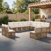 Set Divano da Giardino 13 pz Beige polyrattan 3436170