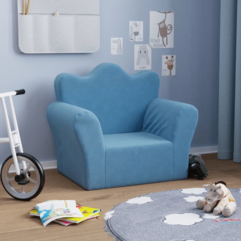 Divano per Bambini Blu in Morbido Peluchecod mxl 86400