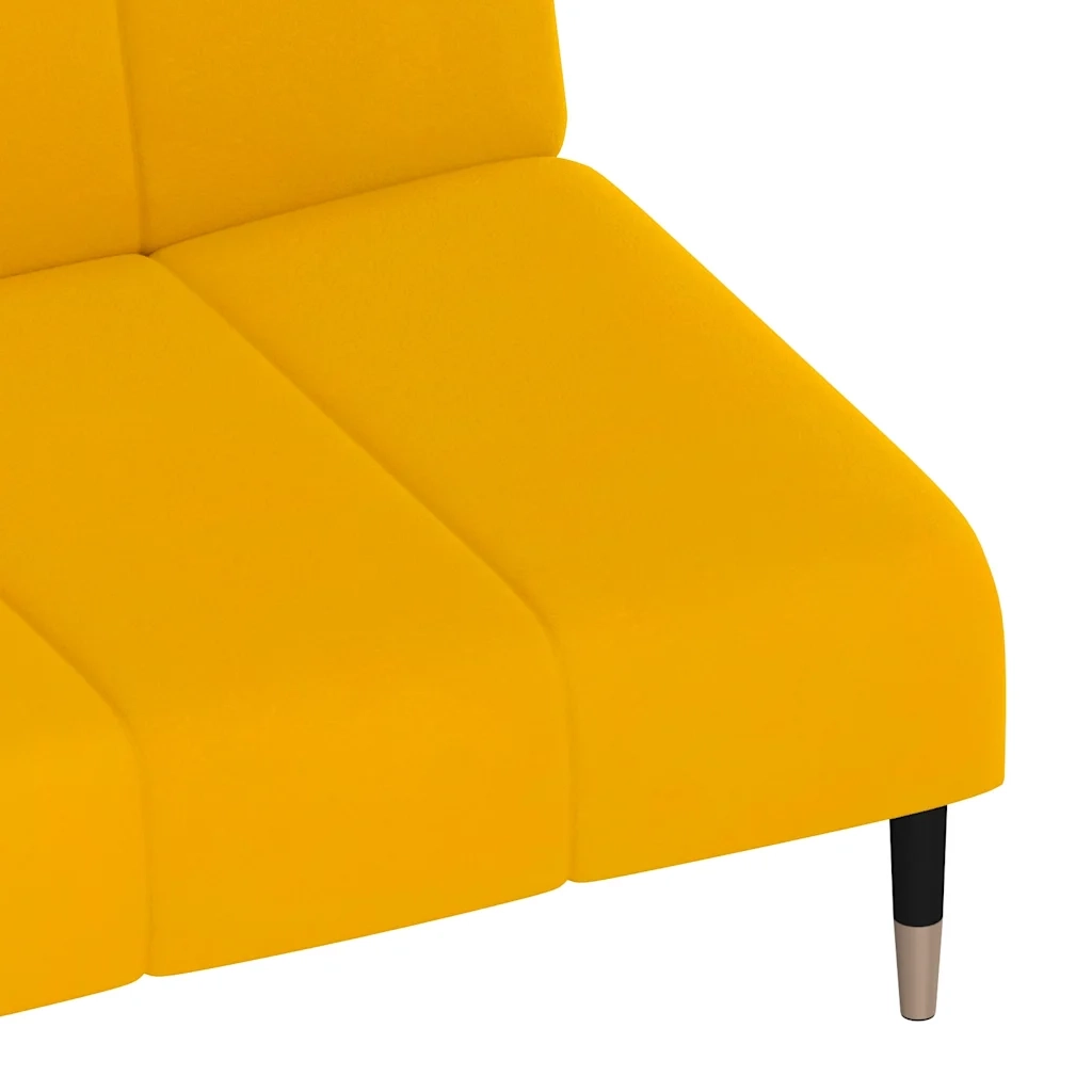Divano letto | Sof¨¤ letto | Letto singolo a 2 Posti Giallo in Velluto