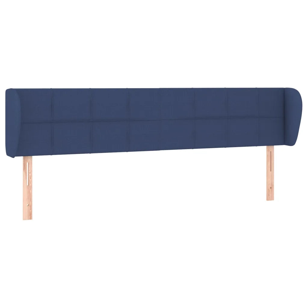 Testiera | Testata ad Orecchio Blu 203x23x78/88cm in Tessuto